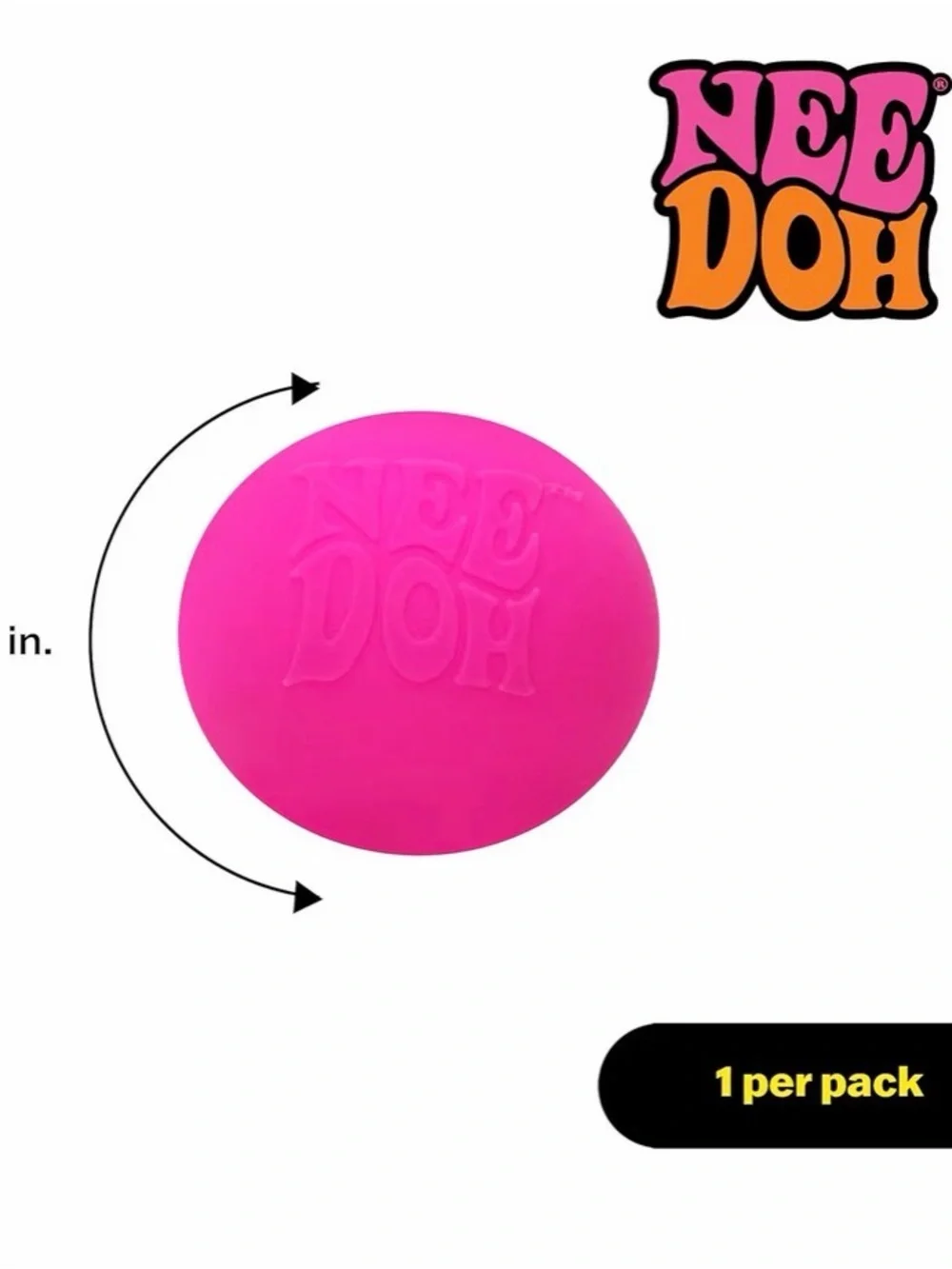 Schylling NeeDoh Original - The Groovy Glob - Sensory Fidget Toy - Pink - NWT